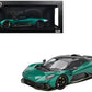 Aston Martin Valhalla Podium Green Metallic with Carbon Top 1/18 Model Car by Top Speed