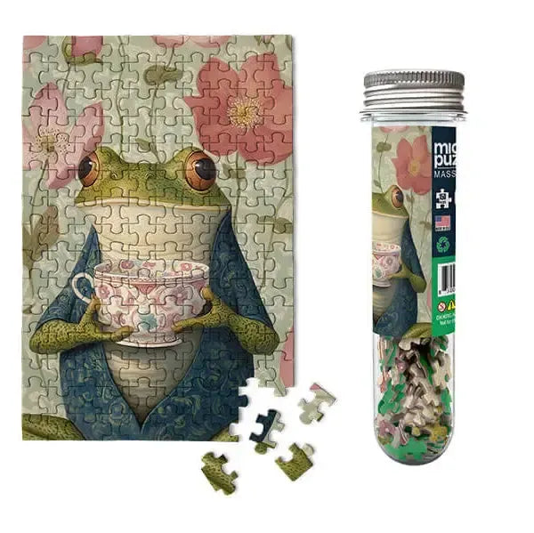 Tea Time Frog 150 Piece Mini Jigsaw Puzzle Micro Puzzles