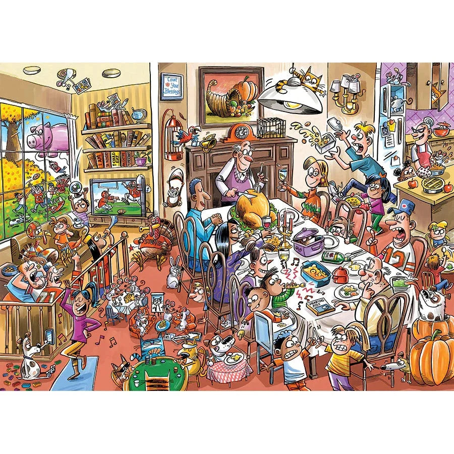 Thanksgiving Togetherness 350 Piece Family Jigsaw Puzzle Cobble Hill