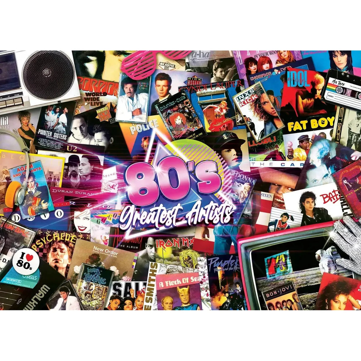 The 80's Greatest Hits Artists 1000 Piece Jigsaw Puzzle MasterPieces