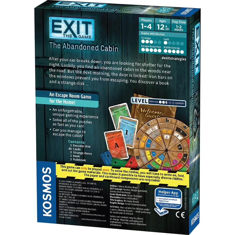 The Abandoned Cabin - Exit the Escape Room Game - Kosmos
