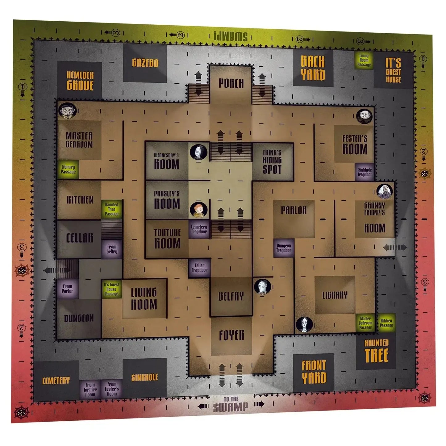 The Addams Family: A Delightfully Frightful Creepy Board Game Pomegranate