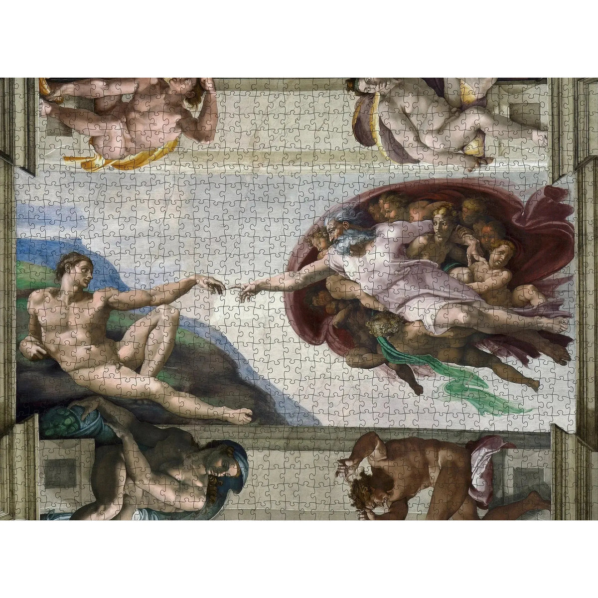 The Creation of Adam by Michelangelo 1000 Piece Jigsaw Puzzle Pomegranate