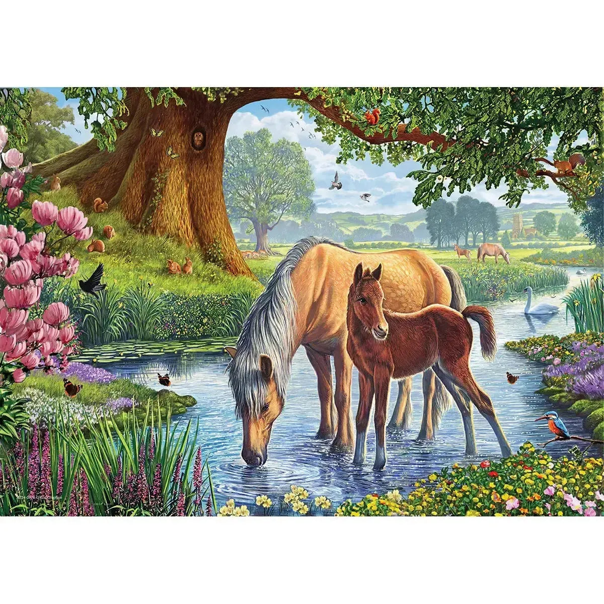 The Fell Ponies 24 Connecting Pieces Jigsaw Puzzle Eurographics