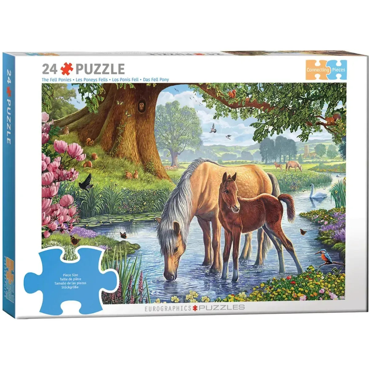 The Fell Ponies 24 Connecting Pieces Jigsaw Puzzle Eurographics