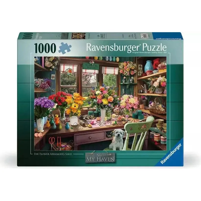 The Flower Arranger's Shed "No. 13 My Haven" 1000 Piece Jigsaw Puzzle Ravensburger