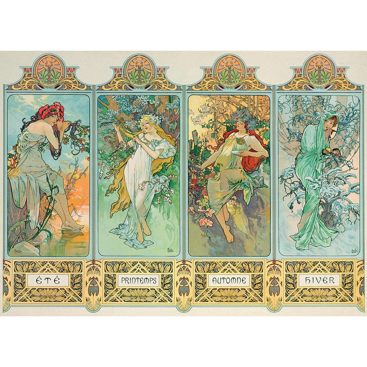 The Four Seasons by Mucha 1000 Piece Jigsaw Puzzle Eurographics