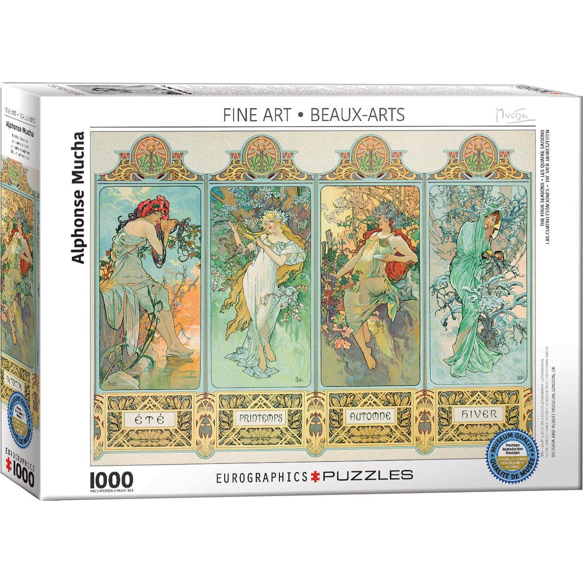 The Four Seasons by Mucha 1000 Piece Jigsaw Puzzle Eurographics