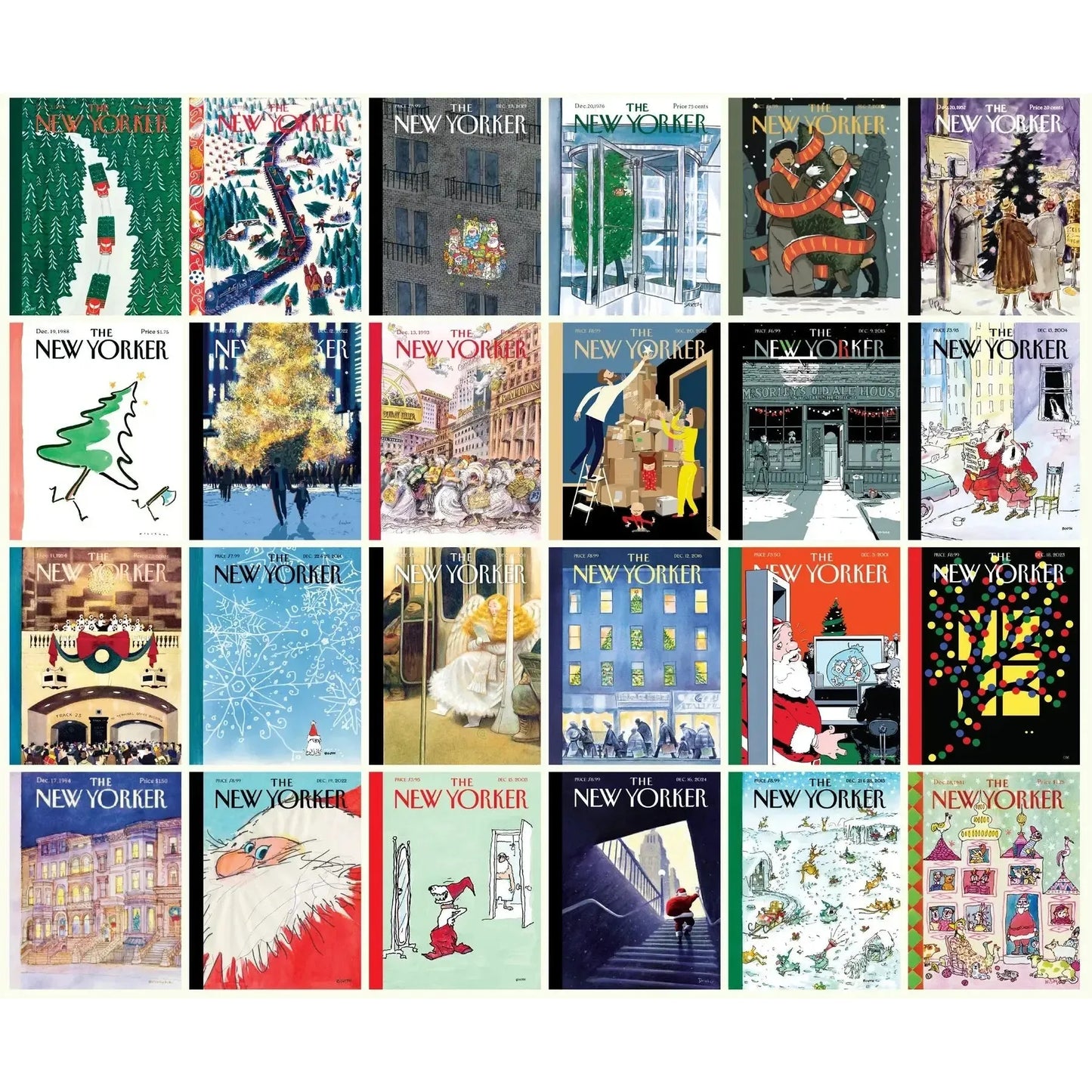 The New Yorker Advent Calendar v2 - 24 Set of 100 Piece Mini Jigsaw Puzzles NYPC