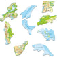 The World Topographic Map 80 Piece Tray Jigsaw Puzzle Larsen