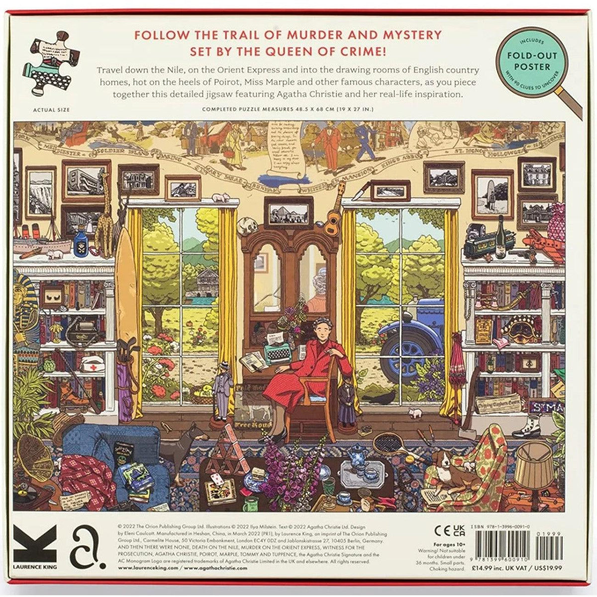 The World of Agatha Christie 1000 Piece Jigsaw Puzzle Laurence King