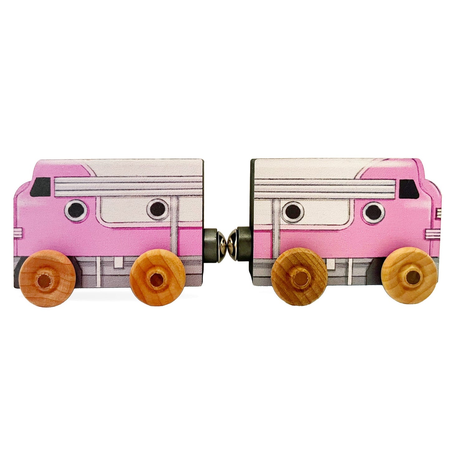 ABCs Magnetic Letter Train Express with Organic Cotton Bag | Cherry Wood | Made in the USA 🇺🇸