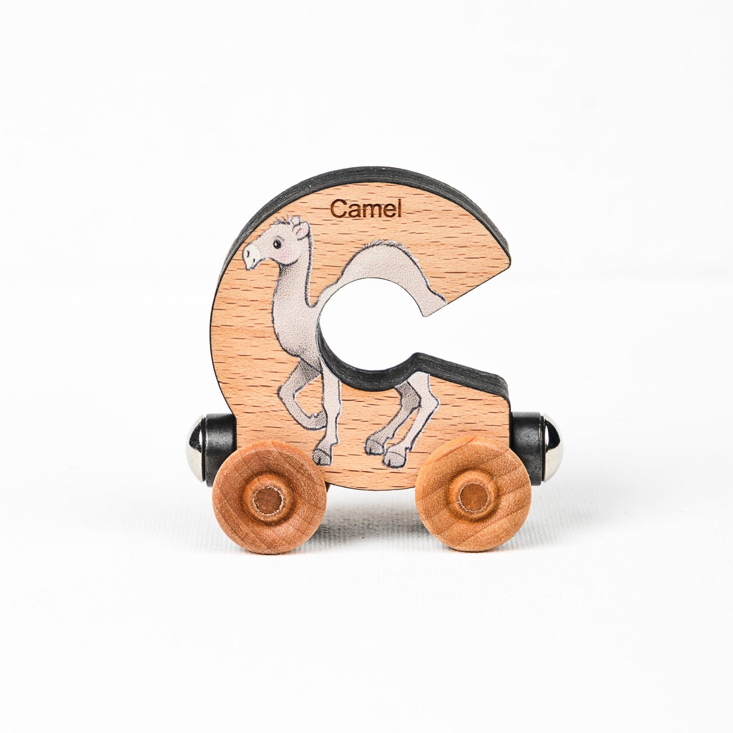 ABCs Magnetic Letter Train Express with Organic Cotton Bag | Cherry Wood | Made in the USA 🇺🇸