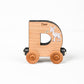 ABCs Magnetic Letter Train Express with Organic Cotton Bag | Cherry Wood | Made in the USA 🇺🇸