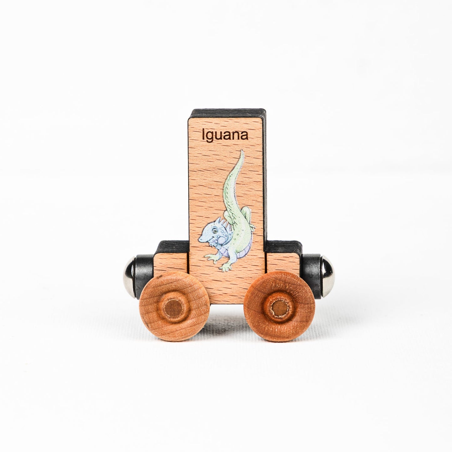 ABCs Magnetic Letter Train Express with Organic Cotton Bag | Cherry Wood | Made in the USA 🇺🇸
