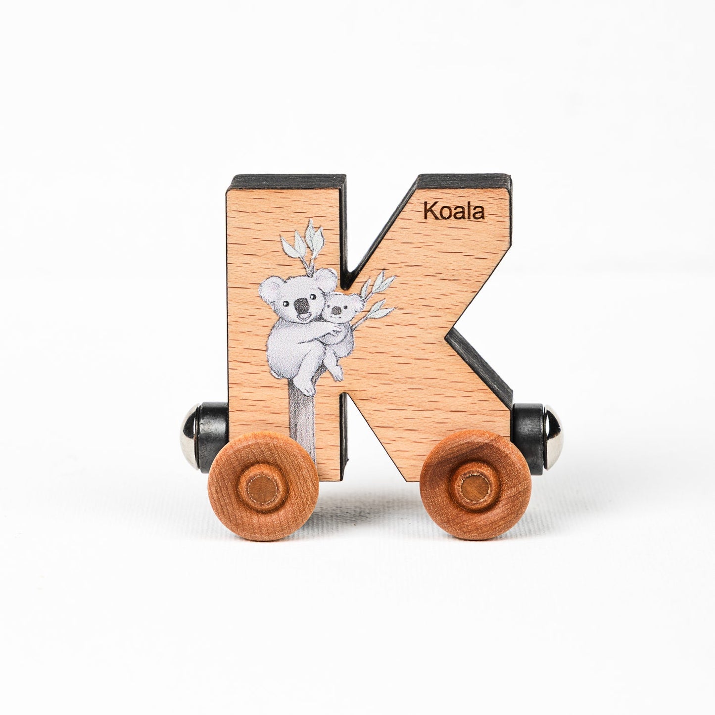 ABCs Magnetic Letter Train Express with Organic Cotton Bag | Cherry Wood | Made in the USA 🇺🇸