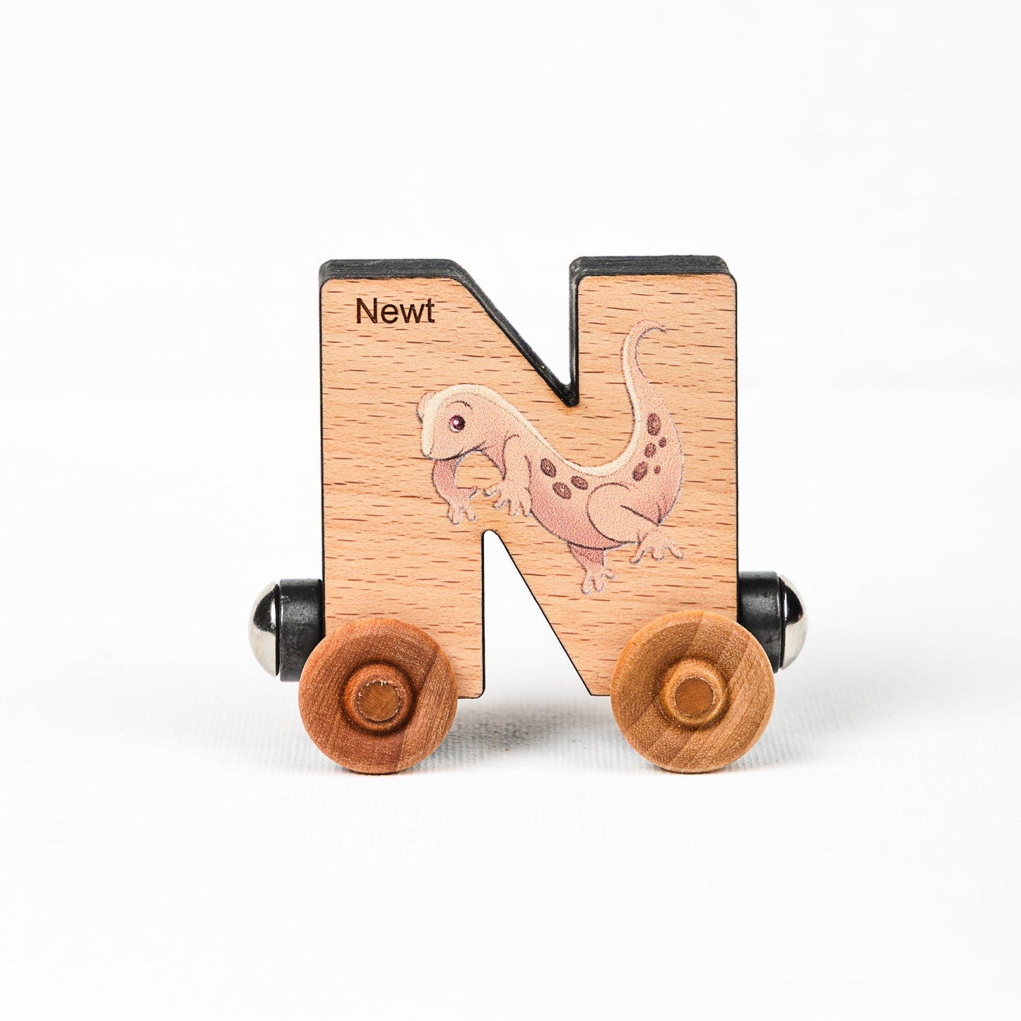 ABCs Magnetic Letter Train Express with Organic Cotton Bag | Cherry Wood | Made in the USA 🇺🇸