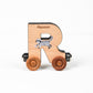 ABCs Magnetic Letter Train Express with Organic Cotton Bag | Cherry Wood | Made in the USA 🇺🇸