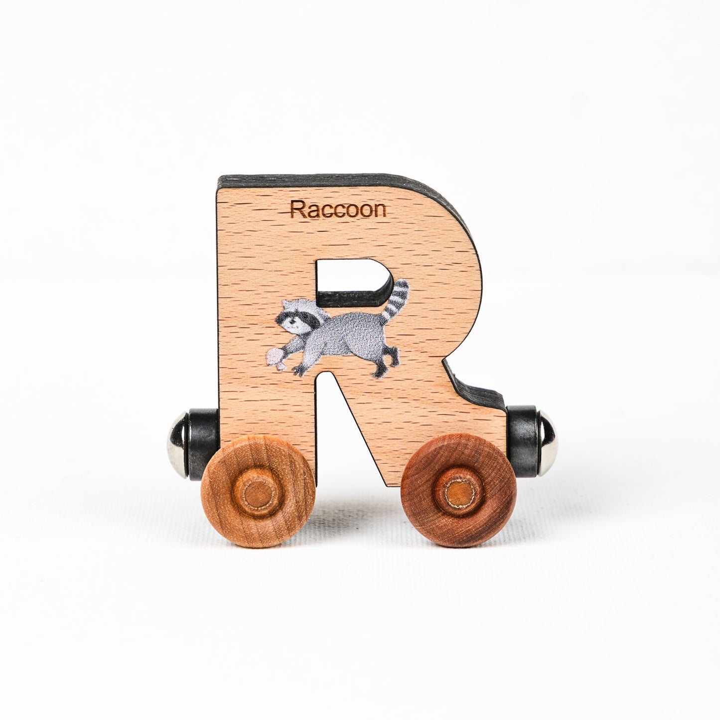 ABCs Magnetic Letter Train Express with Organic Cotton Bag | Cherry Wood | Made in the USA 🇺🇸