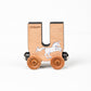ABCs Magnetic Letter Train Express with Organic Cotton Bag | Cherry Wood | Made in the USA 🇺🇸