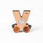 ABCs Magnetic Letter Train Express with Organic Cotton Bag | Cherry Wood | Made in the USA 🇺🇸