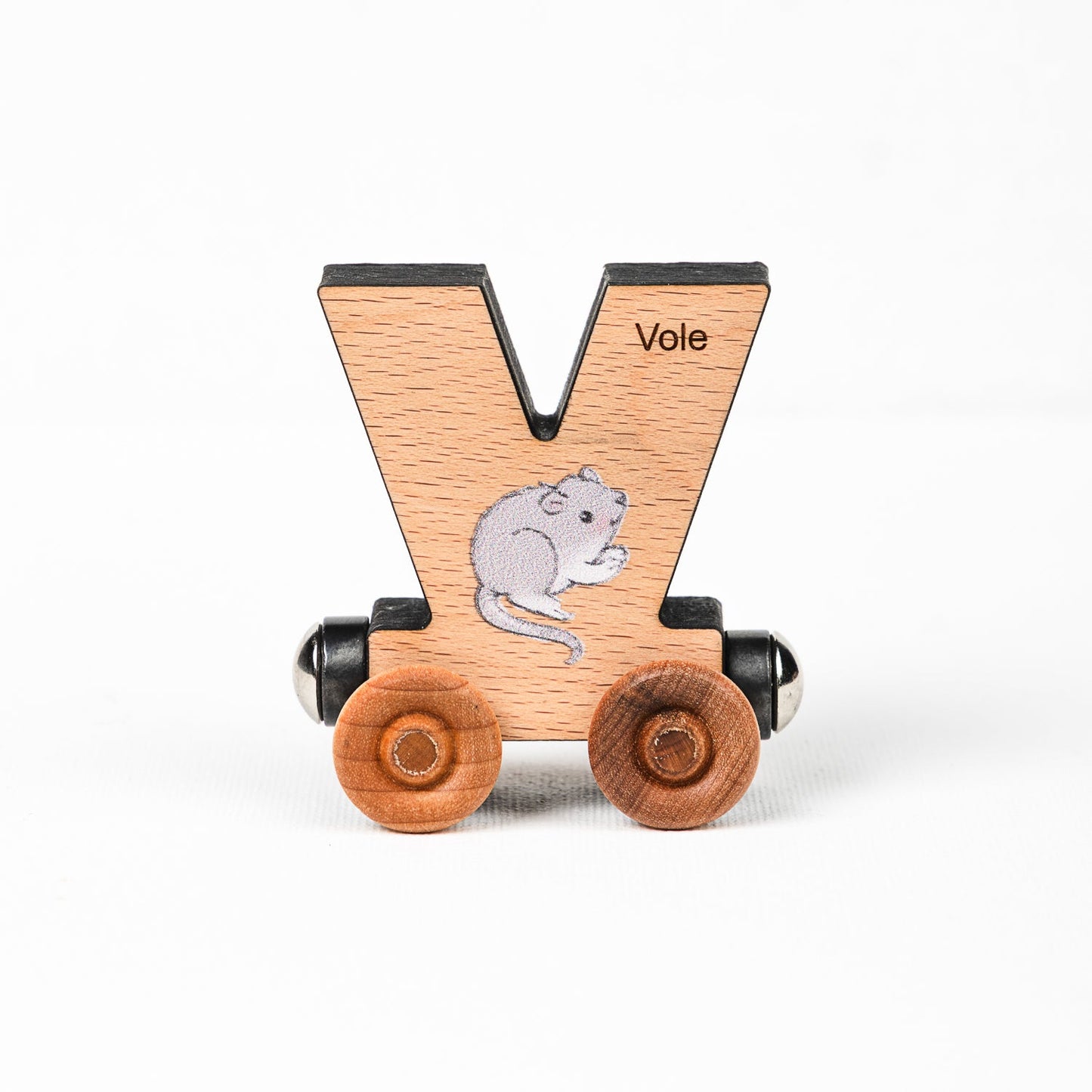 ABCs Magnetic Letter Train Express with Organic Cotton Bag | Cherry Wood | Made in the USA 🇺🇸