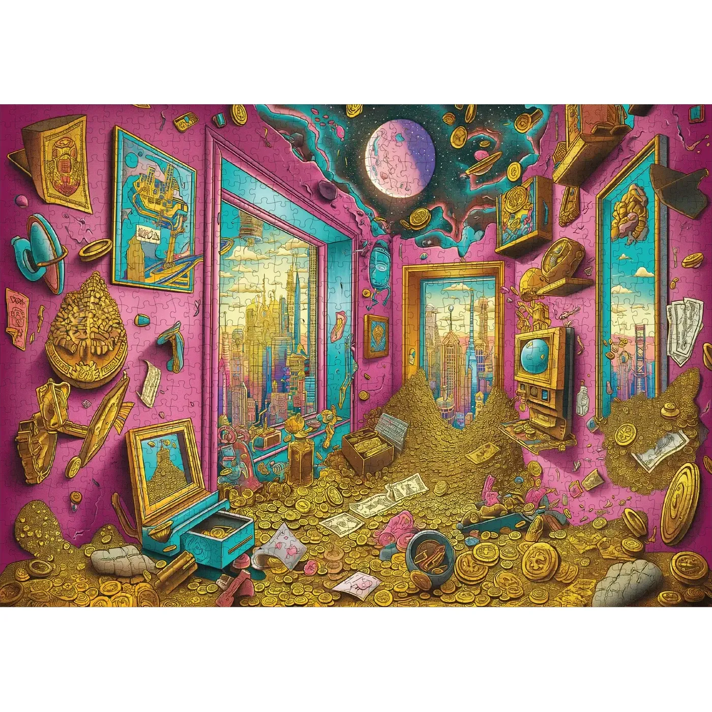 Treasure Trove 1000 Piece Jigsaw Puzzle Trippy