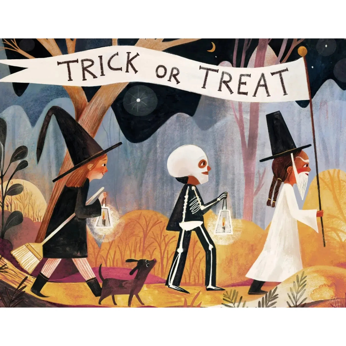 Trick or Treat by Adelina Lirius 100 Piece Mini Jigsaw Puzzle NYPC