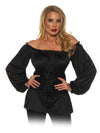 Black Renaissance Woman'S Costume Shirt | Large