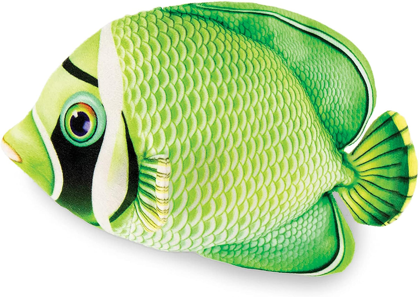 Real Planet Sea Life Plush - Soft Stuffed Animal Gift For Kids All Ages, Sea Ocean Fishing Plushie, Christmas Birthday Gifts (Green Butterfly Fish, 13') (13' Long)