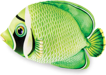 Real Planet Sea Life Plush - Soft Stuffed Animal Gift For Kids All Ages, Sea Ocean Fishing Plushie, Christmas Birthday Gifts (Green Butterfly Fish, 13') (13' Long)