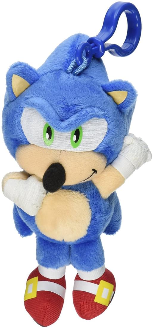 Sonic The Hedgehog 4'' Talking Plush Clip On Sonic