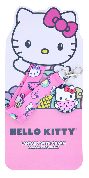 Hello Kitty Fruit Lanyard With Watermelon Charm