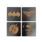 Dc Comics Laser-Cut Superhero Logo Coaster Set | Batman | Superman | Wonder Woman | Flash