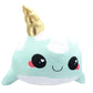 Glitter Galaxy 12-Inch Ice Cream Cone Horn Blue Narwhal Collectible Plush