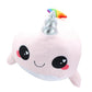 Glitter Galaxy 12-Inch Rainbow Spout Pink Narwhal Collectible Plush