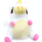 Glitter Galaxy 12-Inch Rainbow Hair White Unicow Collectible Plush