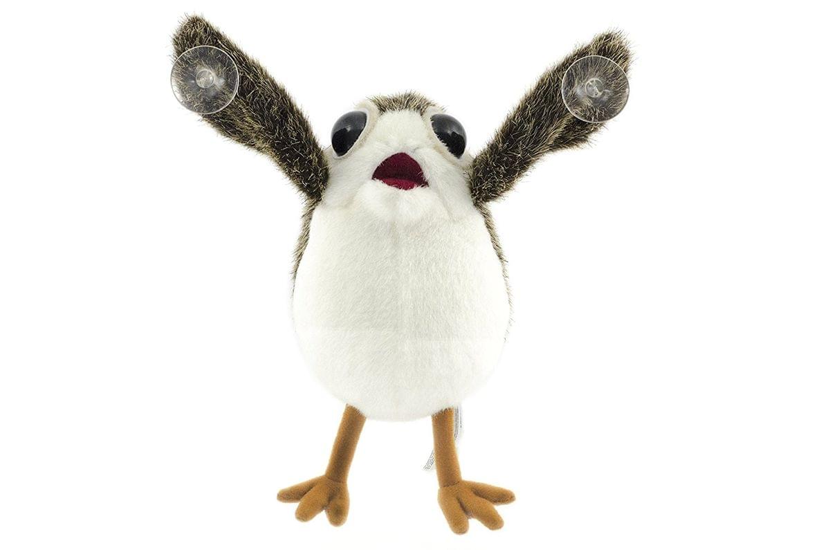 STAR WARS Plush Porg Figure with Suction Cup - Model 58901, White and Brown