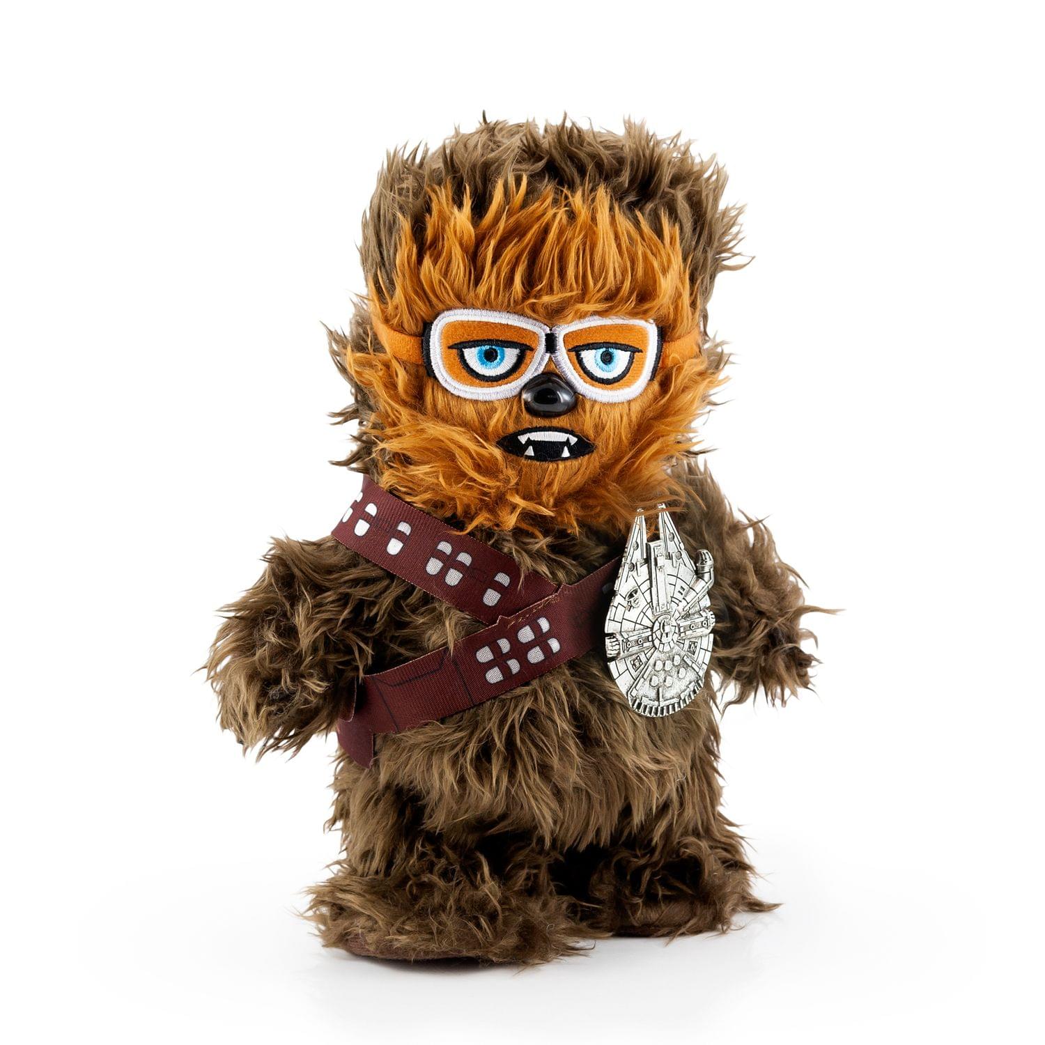 Star Wars Chewbacca Interactive Walk N Roar | Moves & Makes Noise | 12 Plush w/ Millennium Falcon Pin