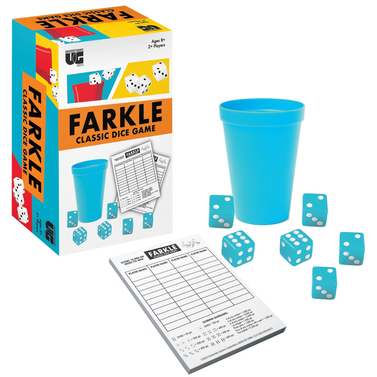 University Games, Farkle, the Classic Dice Game for 2 or More Players Ages 8 and Up