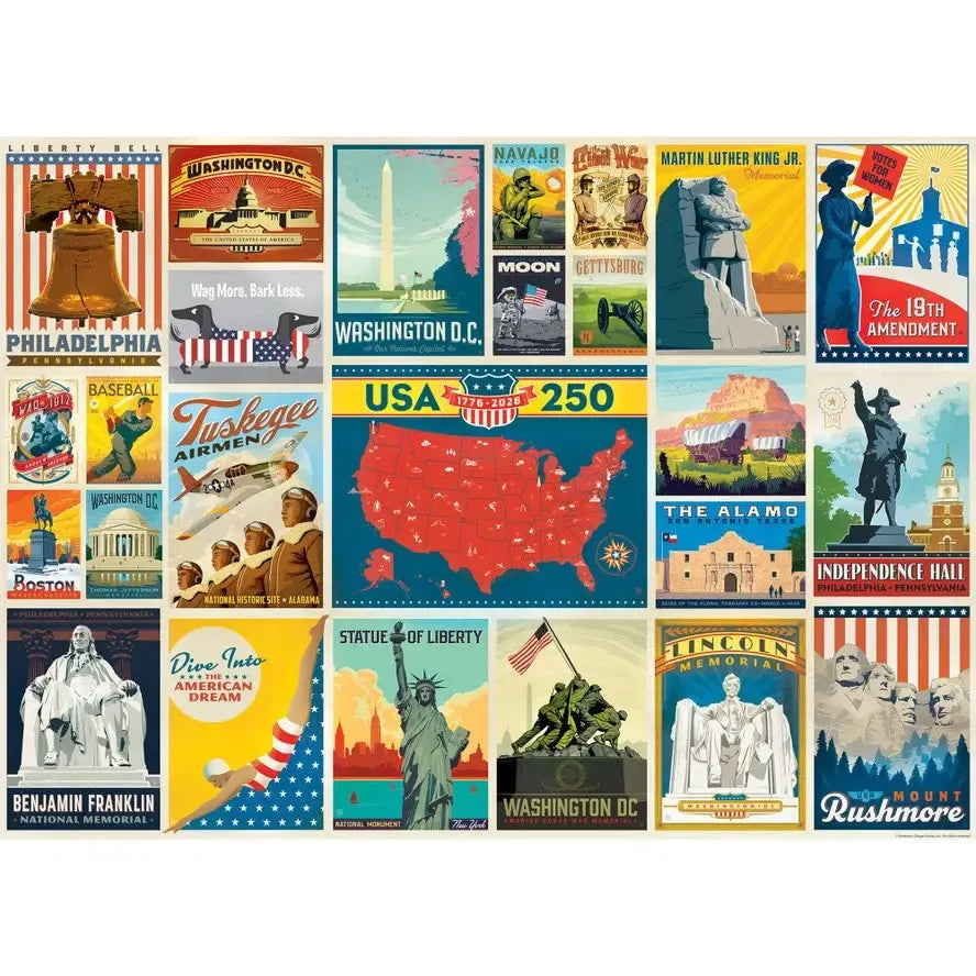 USA 250 Anniversary by Anderson Design 1000 Piece Jigsaw Puzzle MasterPieces