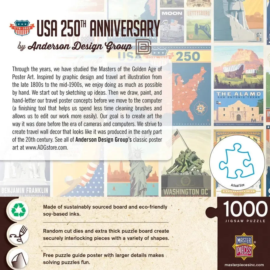 USA 250 Anniversary by Anderson Design 1000 Piece Jigsaw Puzzle MasterPieces