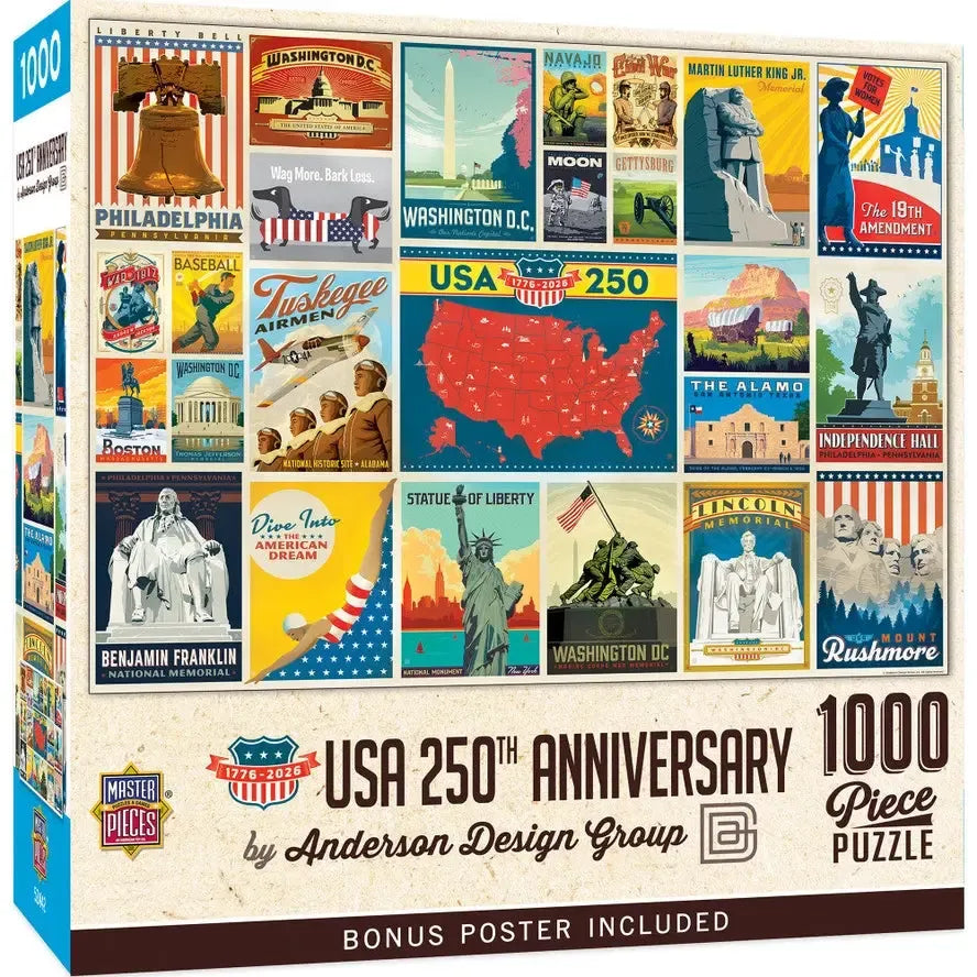 USA 250 Anniversary by Anderson Design 1000 Piece Jigsaw Puzzle MasterPieces