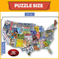 USA License Plates 1000 Piece Shaped Jigsaw Puzzle TDC