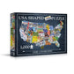 USA License Plates 1000 Piece Shaped Jigsaw Puzzle TDC