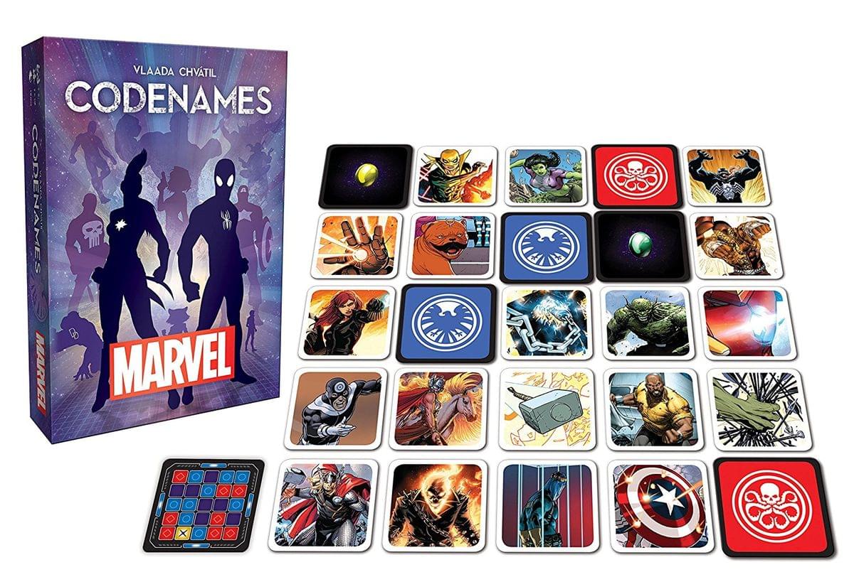 Usaopoly Marvel Codenames | Based On The Hit Social Word Game Codenames | Relive Memorable Moments From The Marvel Comic Universe | Fun Board Game For The Whole Family