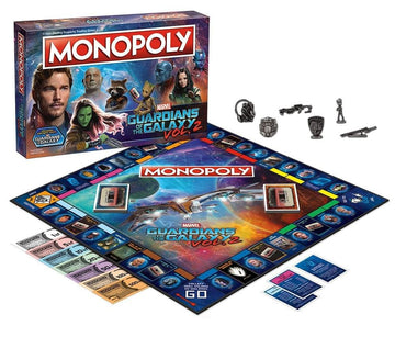 USAOPOLY Guardians of the Galaxy Vol. 2 Monopoly Game - Plastic, Pack 1, White, Model MN011-466