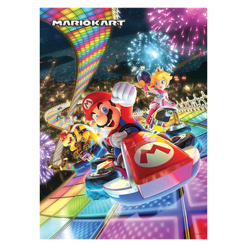 Mario Kart “Rainbow Road” 1,000 Piece Jigsaw Puzzle | Collectible Super Mario Puzzle Artwork Featuring Mario, Princess Peach, And Bowser | Officially-Licensed Nintendo Puzzle & Merchandise