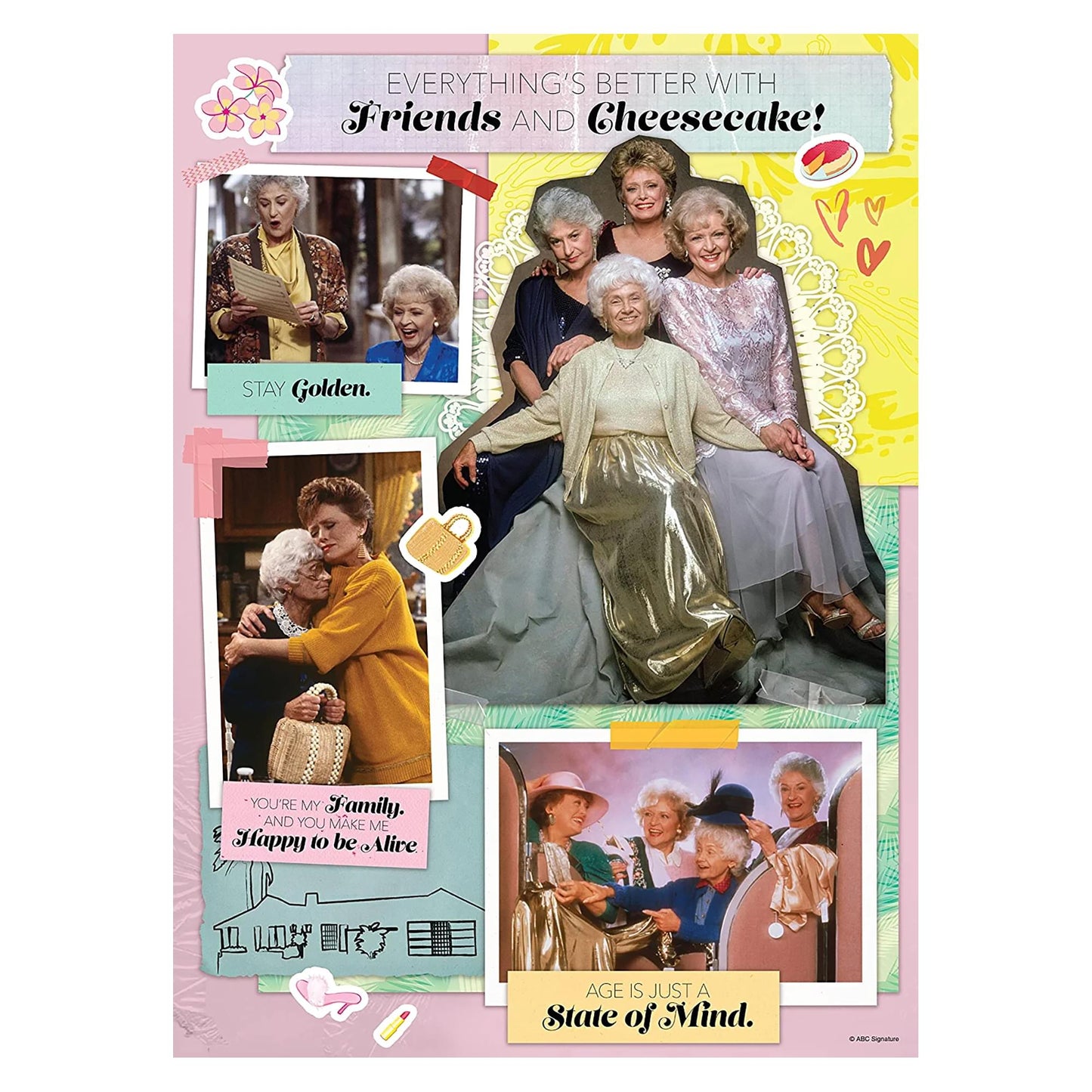 The Golden Girls “Everything’S Better With Friends And Cheesecake” 1000 Piece Jigsaw Puzzle | Collectible Puzzle Featuring Blanche, Dorothy, Sophia, Rose | Officially Licensed Golden Girls Merchandise