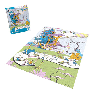 Dr. Seuss “Oh, The Places You'Ll Go” 1000 Piece Jigsaw Puzzle | Collectible Puzzle Featuring Book Cover Artwork | Officially-Licensed Dr. Seuss Puzzle & Merchandise